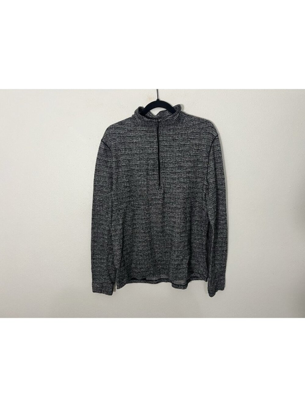 Lululemon Surge Warm 1/2 Zip Heathered Black Mens Size Large